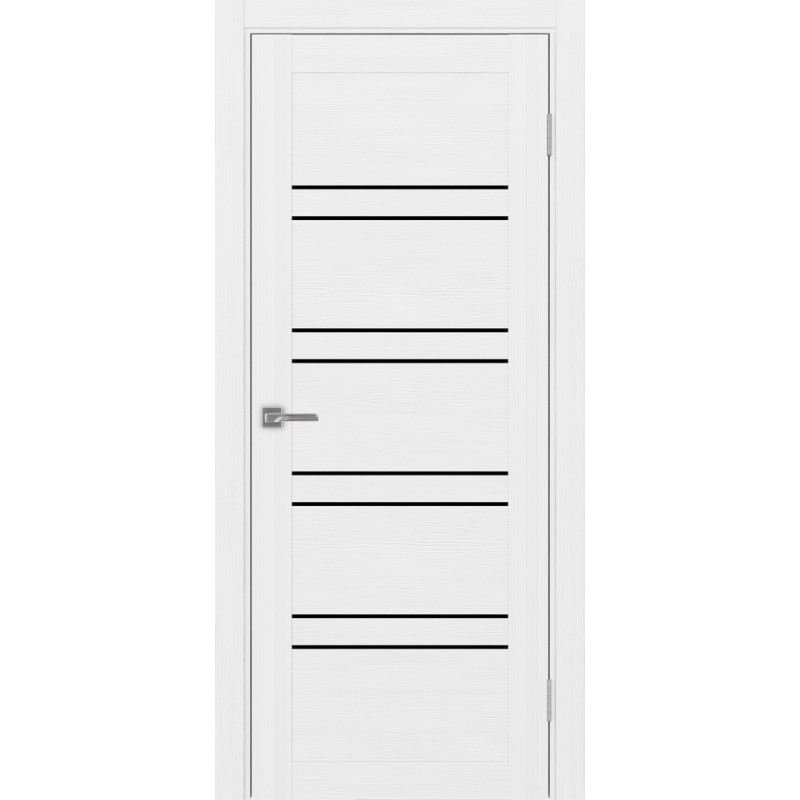 Межкомнатная дверь Турин 560.12, цвет белый лёд, заполнение LACчерный, размер 200*80 см.