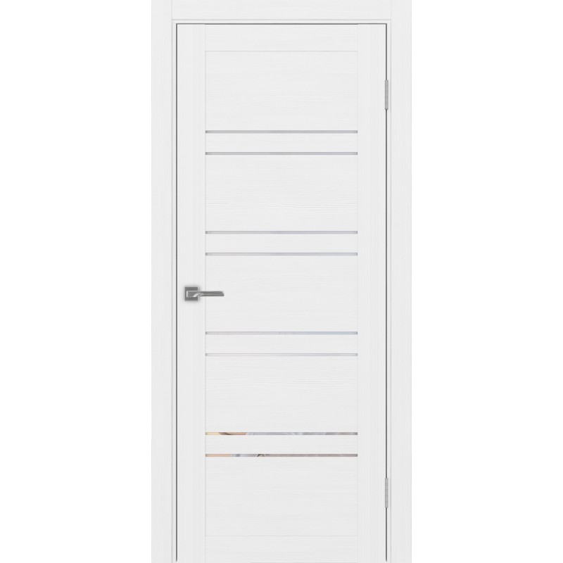 Межкомнатная дверь Турин 560.12, цвет белый лёд, заполнение Прозрачное, размер 200*80 см.