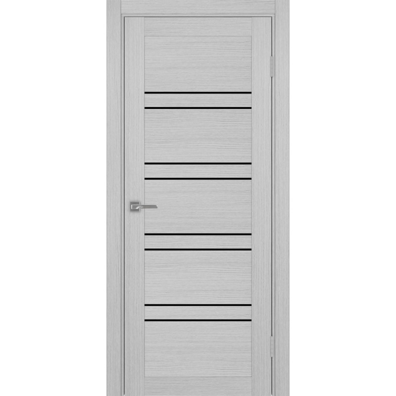 Межкомнатная дверь Турин 560.12, цвет дуб серый FL, заполнение LACчерный, размер 200*80 см.
