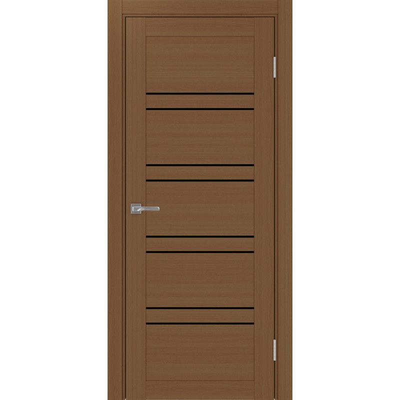 Межкомнатная дверь Турин 560.12, цвет орех NL, заполнение LACчерный, размер 200*80 см.