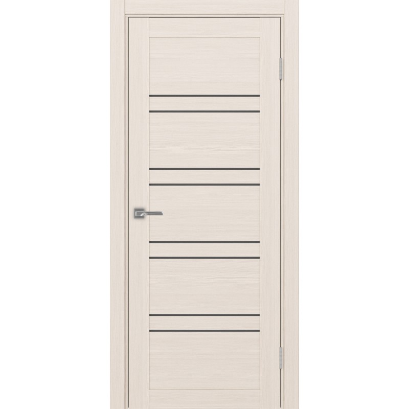 Межкомнатная дверь Турин 560.12, цвет ясень перламутровый, заполнение Графит матовое, размер 200*80 см.