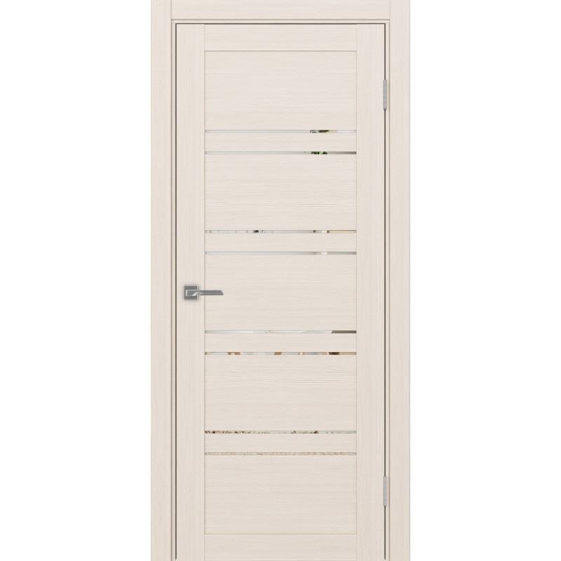 Межкомнатная дверь Турин 560.12, цвет ясень перламутровый, заполнение Зеркало, размер 200*80 см.