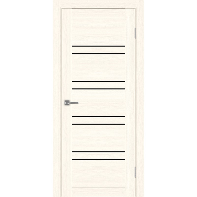 Межкомнатная дверь Турин 560.12, цвет ясень светлый, заполнение LACчерный, размер 200*80 см.