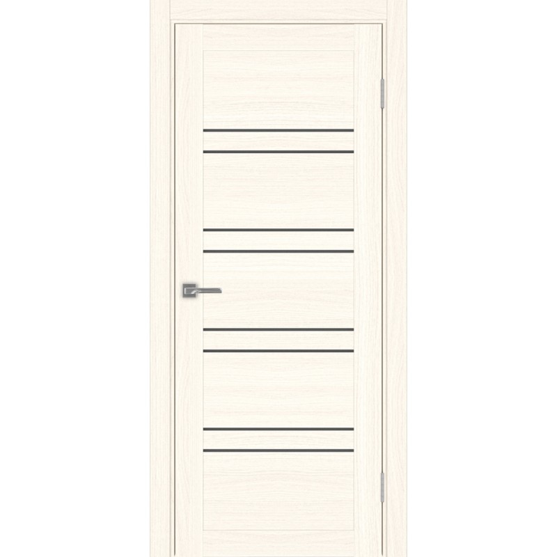 Межкомнатная дверь Турин 560.12, цвет ясень светлый, заполнение Графит матовое, размер 200*80 см.