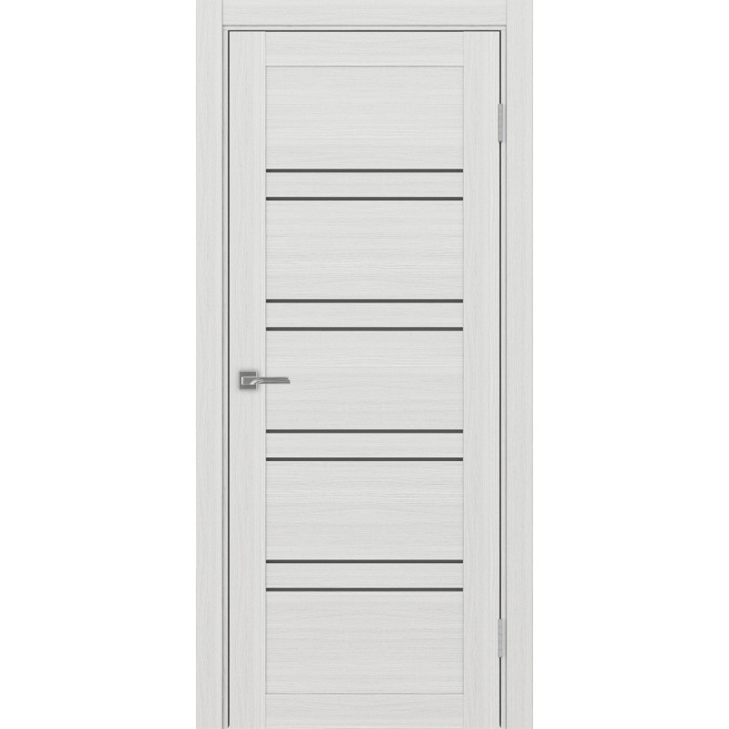 Межкомнатная дверь Турин 560.12, цвет ясень серебристый, заполнение Графит матовое, размер 200*80 см.