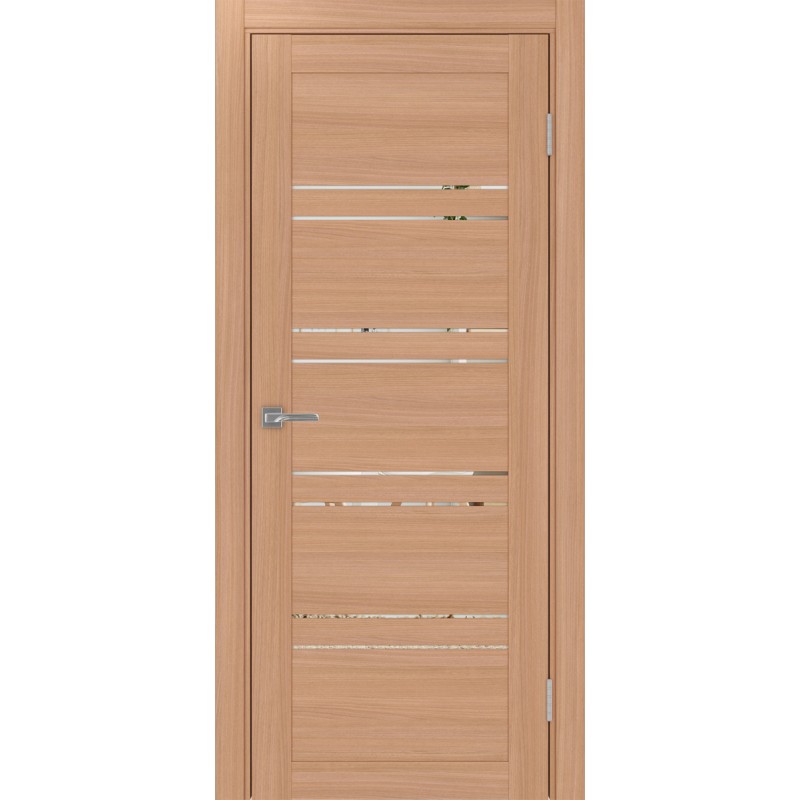 Межкомнатная дверь Турин 560.12, цвет ясень тёмный, заполнение Зеркало, размер 200*80 см.