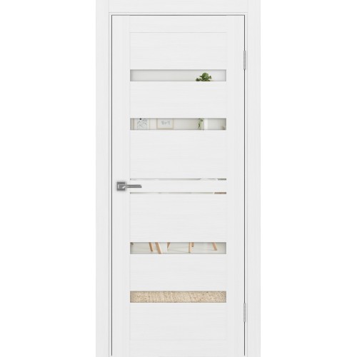 Турин 561.12, цвет белый лёд, заполнение Зеркало, размер 200*80 см.