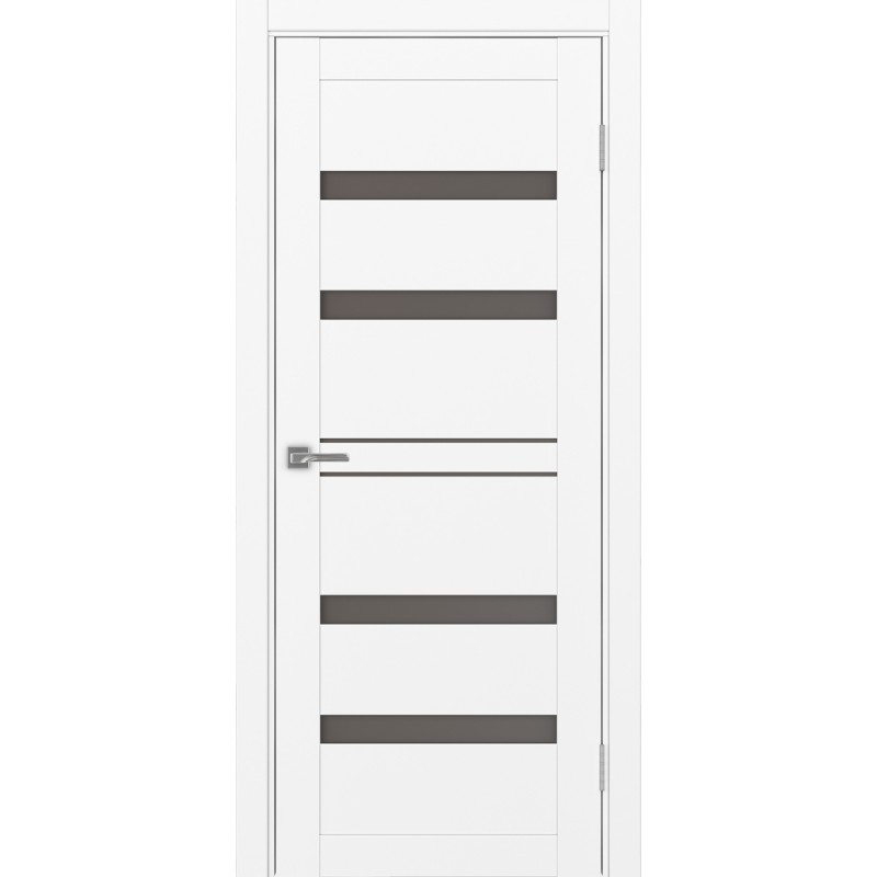 Межкомнатная дверь Турин 561.12, цвет белый снежный, заполнение Бронза матовое, размер 200*80 см.