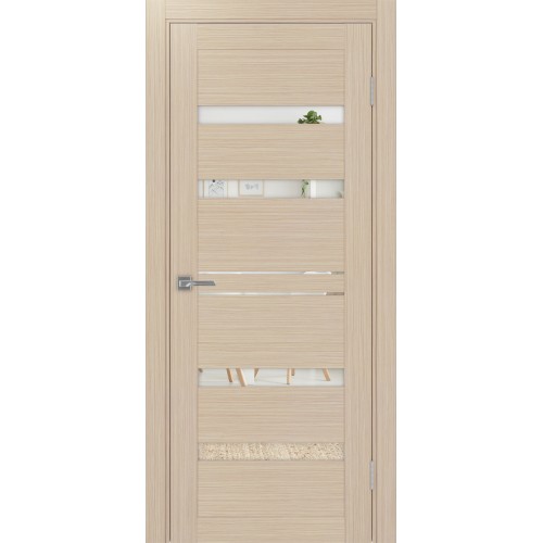 Турин 561.12, цвет дуб беленый FL, заполнение Зеркало, размер 200*80 см.