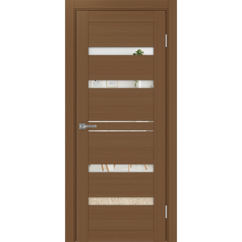 Межкомнатная дверь Турин 561.12, цвет орех NL, заполнение Зеркало, размер 200*80 см.