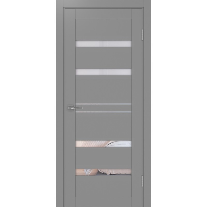 Межкомнатная дверь Турин 561.12, цвет серый, заполнение Прозрачное, размер 200*80 см.