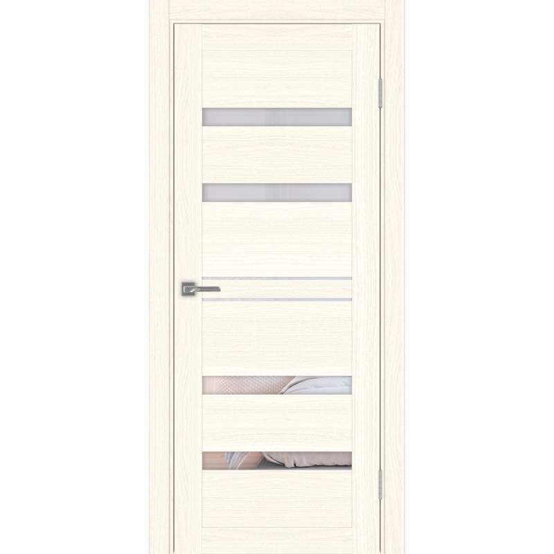 Межкомнатная дверь Турин 561.12, цвет ясень светлый, заполнение Прозрачное, размер 200*80 см.