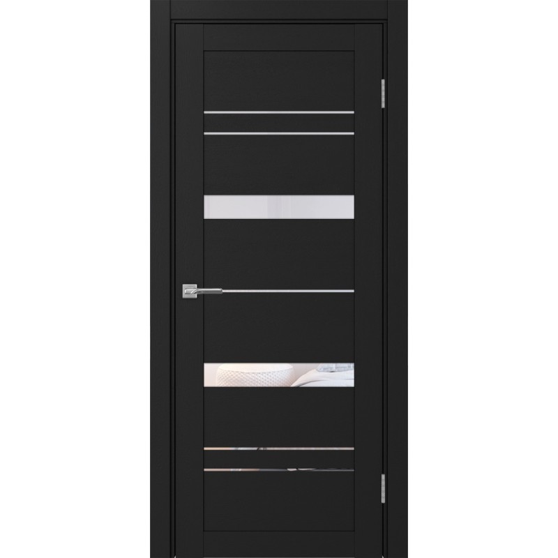 Межкомнатная дверь Турин 562.12, цвет Антрацит стекло Прозрачное, размер 80*200 см.