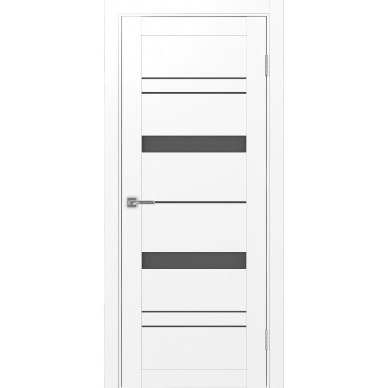 Межкомнатная дверь Турин 562.12, цвет белый снежный, заполнение Графит матовое, размер 200*80 см.