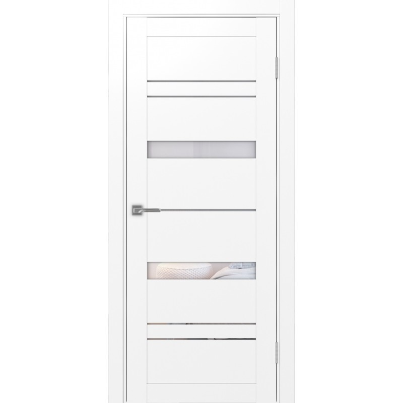 Межкомнатная дверь Турин 562.12, цвет белый снежный, заполнение Прозрачное, размер 200*80 см.