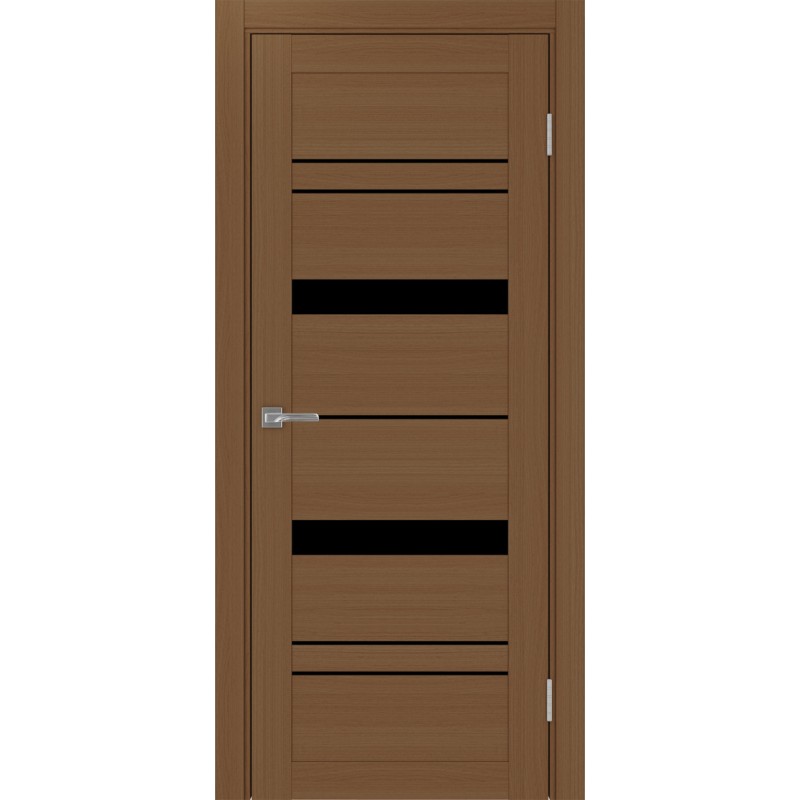 Межкомнатная дверь Турин 562.12, цвет орех NL, заполнение LACчерный, размер 200*80 см.