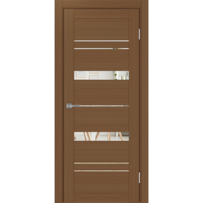 Межкомнатная дверь Турин 562.12, цвет орех NL, заполнение Зеркало, размер 200*80 см.