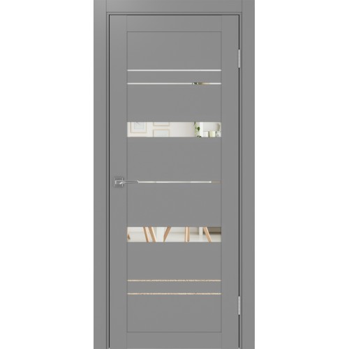 Турин 562.12, цвет серый, заполнение Зеркало, размер 200*80 см.