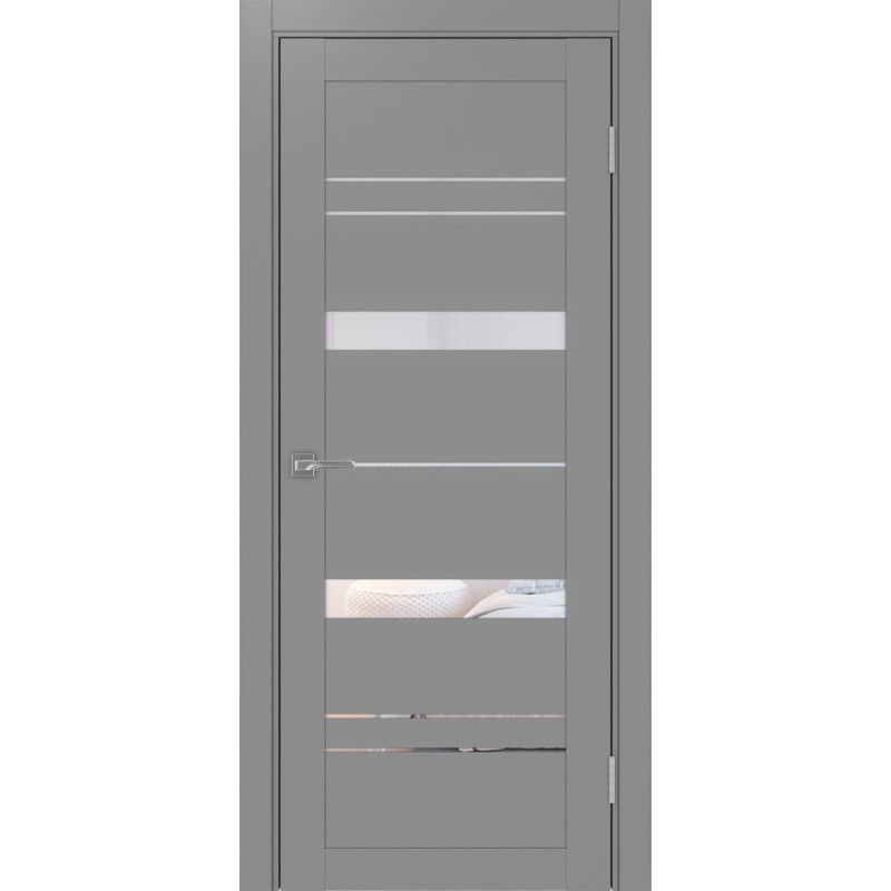 Межкомнатная дверь Турин 562.12, цвет серый, заполнение Прозрачное, размер 200*80 см.