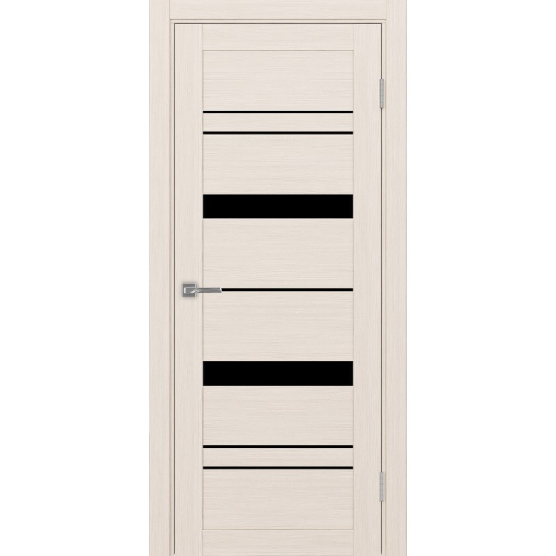 Межкомнатная дверь Турин 562.12, цвет ясень перламутровый, заполнение LACчерный, размер 200*80 см.