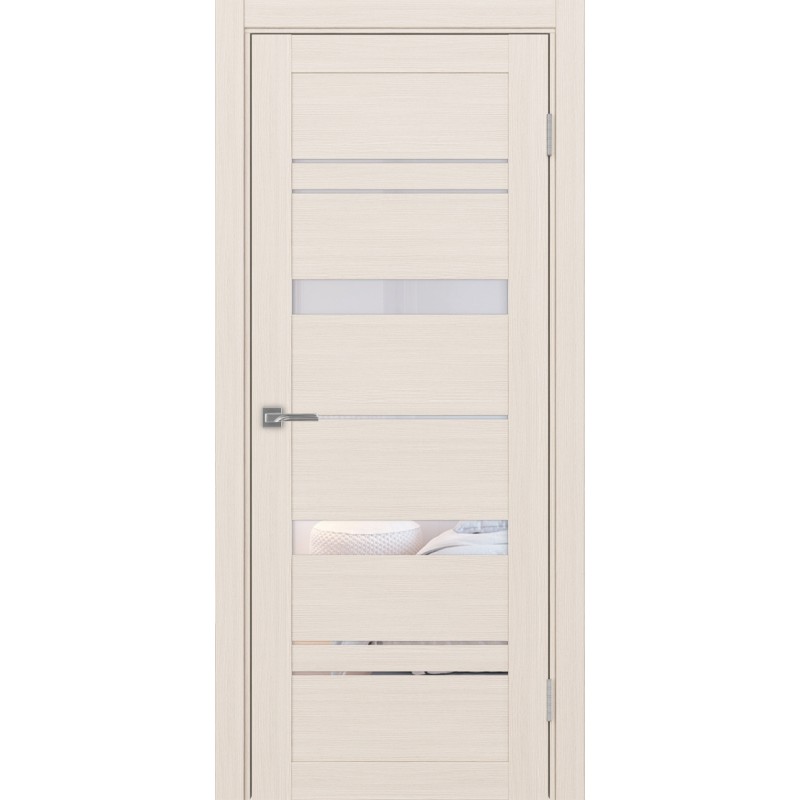 Межкомнатная дверь Турин 562.12, цвет ясень перламутровый, заполнение Прозрачное, размер 200*80 см.