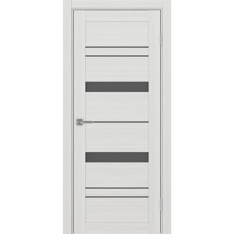 Межкомнатная дверь Турин 562.12, цвет ясень серебристый, заполнение Графит матовое, размер 200*80 см.