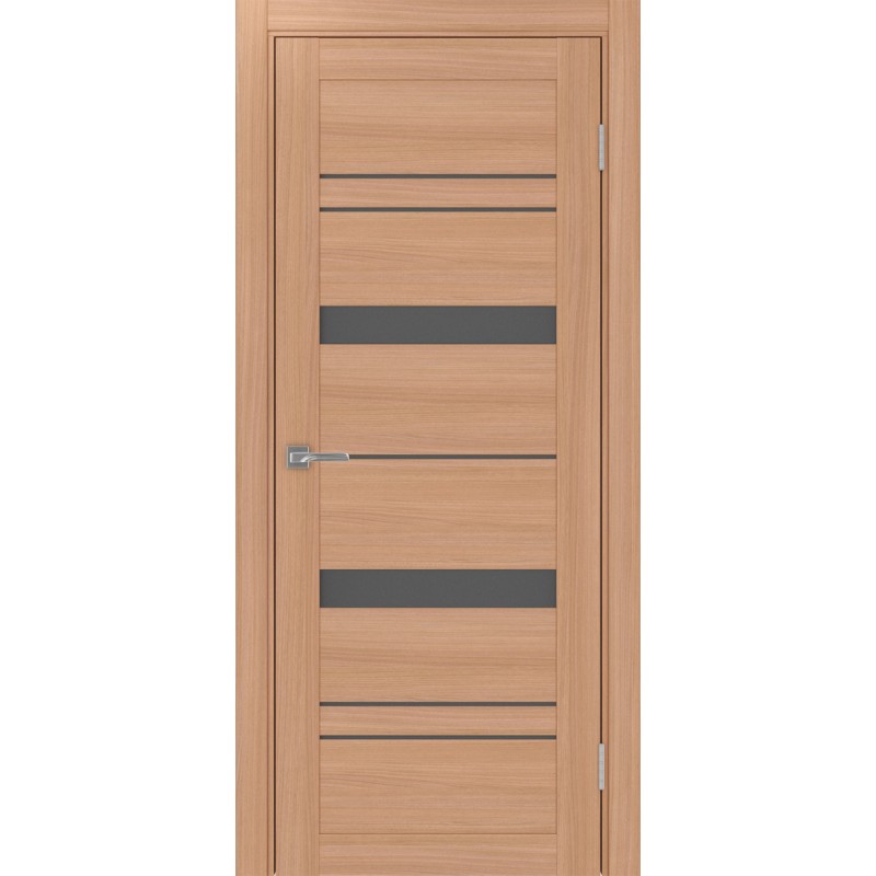 Межкомнатная дверь Турин 562.12, цвет ясень тёмный, заполнение Графит матовое, размер 200*80 см.