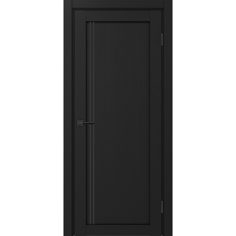 Межкомнатная дверь Турин 566АПП.111, цвет Антрацит молдинг алюм.чёрн размер 80*200 см.