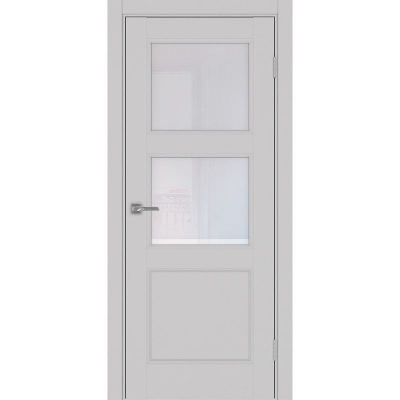 Межкомнатная дверь Турин Neo 530.221, цвет пепельный, заполнение Прозрачное, размер 200*80 см.