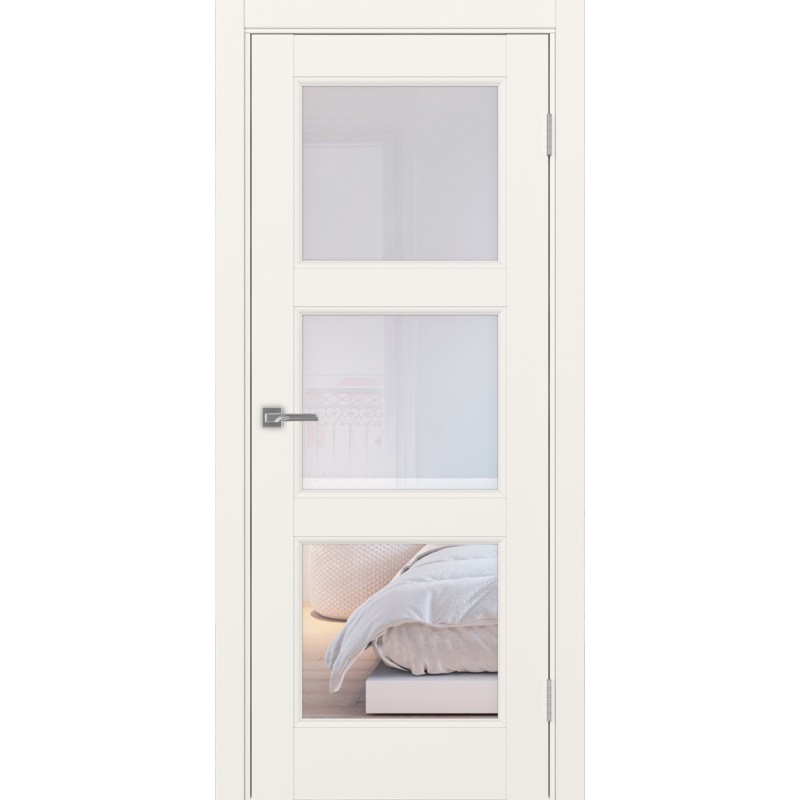 Межкомнатная дверь Турин Neo 530.222, цвет, бежевый, заполнение Прозрачное, размер 200*80 см.