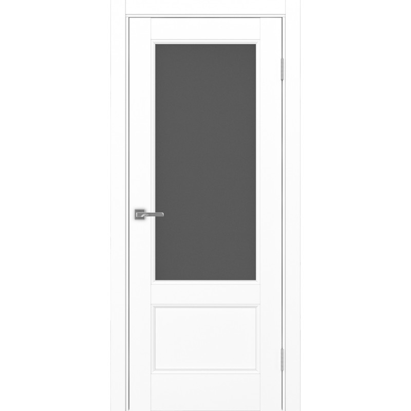 Межкомнатная дверь Турин Neo 540ПФ.21, цвет белый снежный, заполнение Графит матовое, размер 200*80 см.