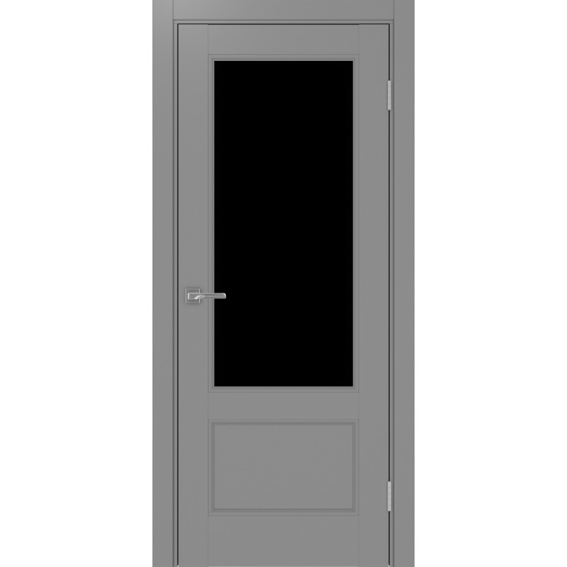 Межкомнатная дверь Турин Neo 540ПФ.21, цвет серый, заполнение LACчерный, размер 200*80 см.