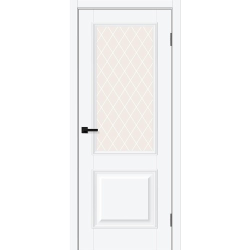 Классик-13 цвет White Silk, стекло White Сrystal, покрытие ПЭТ, размер 200*80 см.