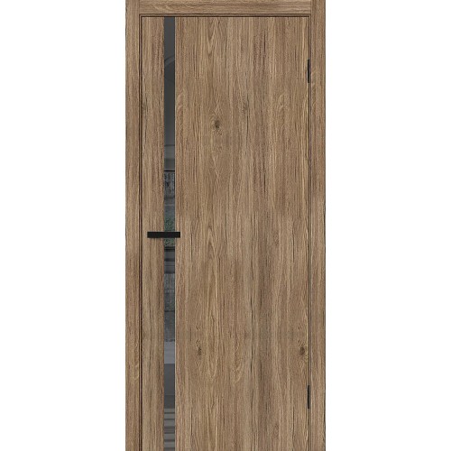 Браво-1.55 цвет Original Oak, стекло Mirox Grey, покрытие Эко-шпон, размер 200*80 см.