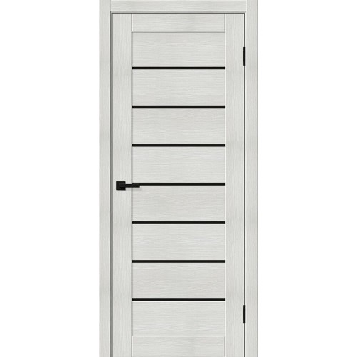 Браво-22 цвет Bianco Melinga, стекло Black Shine, покрытие Эко-шпон, размер 200*80 см.