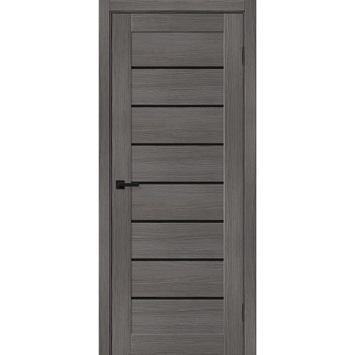 Браво-22 цвет Grey Melinga, стекло Black Shine, покрытие Эко-шпон, размер 200*80 см.