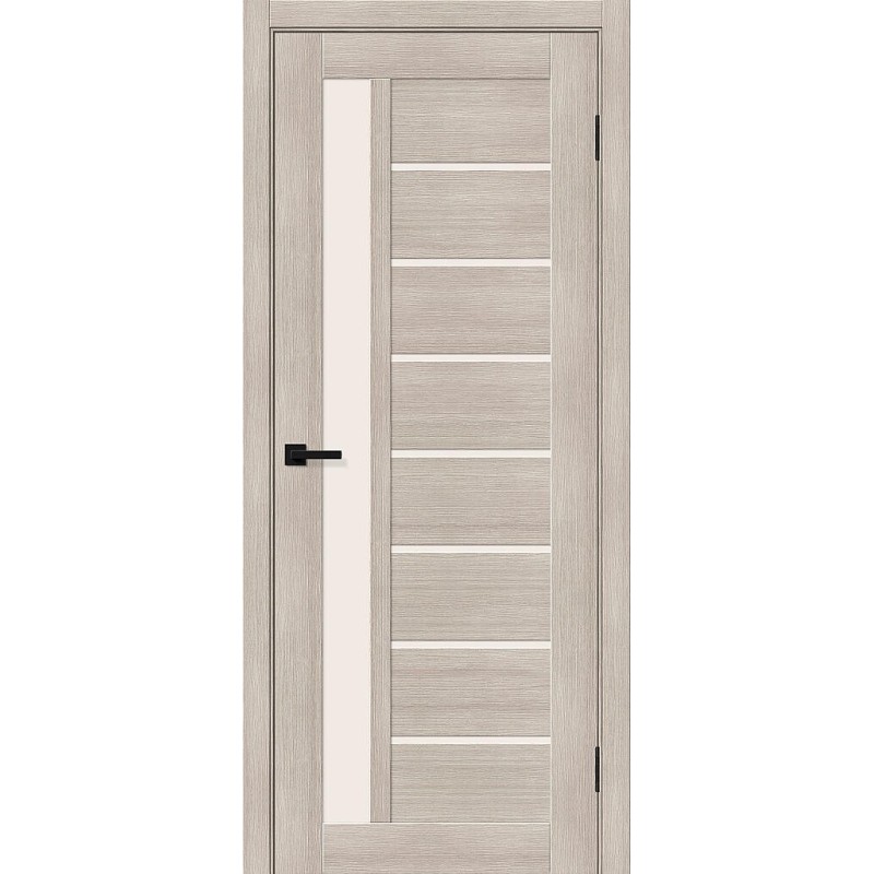 Межкомнатная дверь Браво-27 цвет Cappuccino Melinga, стекло Magic Fog, покрытие Эко-шпон, размер 200*80 см.