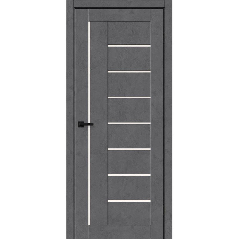 Межкомнатная дверь Браво-29 цвет Slate Art, стекло Magic Fog, покрытие Эко-шпон, размер 200*80 см.