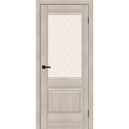 Прима-3 цвет Cappuccino Melinga, стекло White Сrystal, покрытие Эко-шпон, размер 200*80 см.