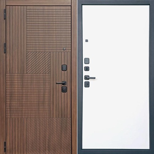 Браун Орех/Белый (гладкий матовый) 205*86 левая