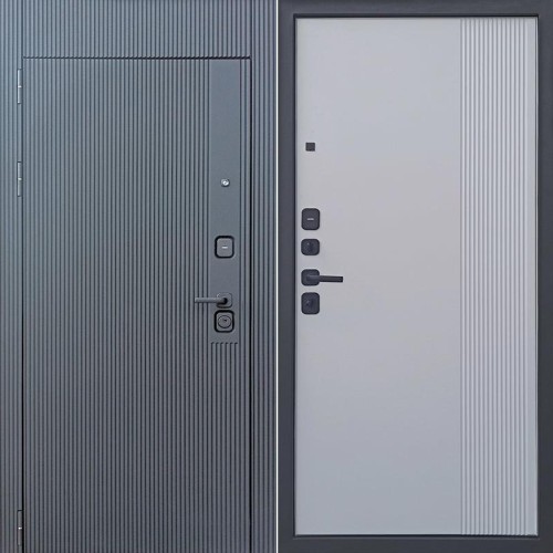 Слим Черный софт/Светло-серый (гладкий матовый) 205*86 левая