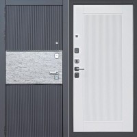 Флеш Черный софт/Белый (гладкий матовый) 205*86 левая