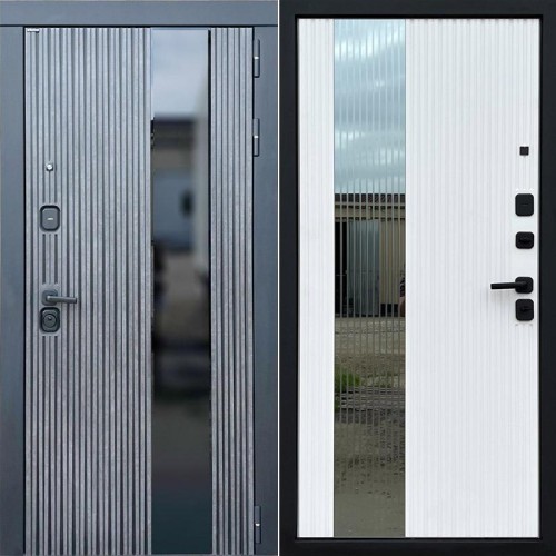 Тиана зеркало Верона графит/Белый (гладкий матовый) 205*96 правая