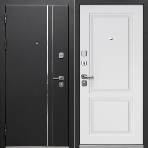 Металлическая Luxor Букле черный / Эмалит белый 205*96 левая