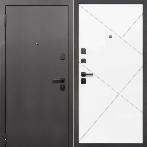 Гарда 7 см Серебро / Белый матовый 205*86 левая