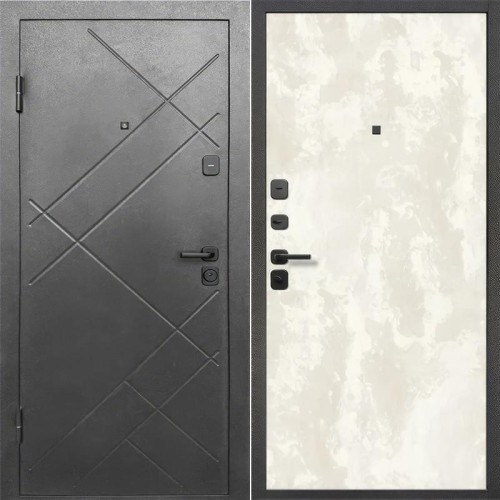 Гарда 7 см Штамп Букле Графит / Перламутр 205*86 левая