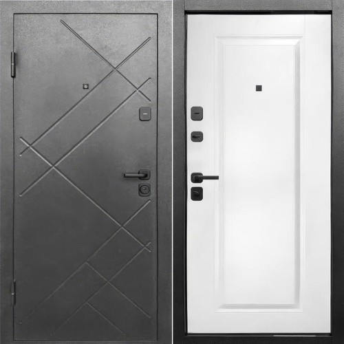 Гарда 7 см Штамп Букле Графит / Эмалит Белый 205*86 левая