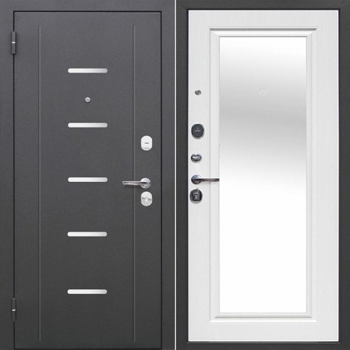 Гарда 7,5 см. Зеркало Серебро / Белый ясень 205*86 левая