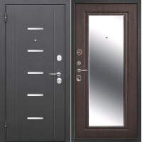 Металлическая Гарда 7,5 см. Зеркало Серебро / Венге 205*86 левая