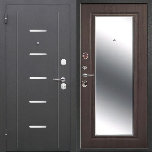 Гарда 7,5 см. Зеркало Серебро / Венге 205*86 левая